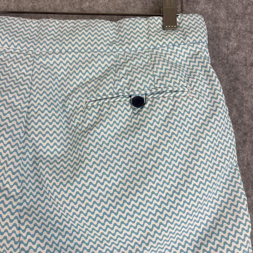Frescobol‎ Carioca Mens Swim Trunks Blue Wavy Print Shorts Size 32